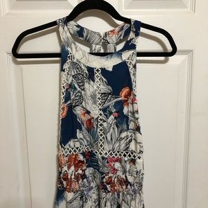 Floral open back dress